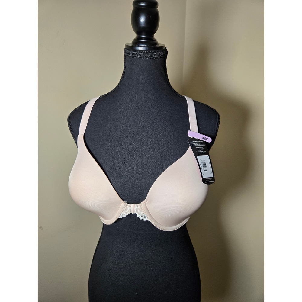 Maidenform Bra Womens 36D Tan New Racerback Smartzone Lace Front Close 07112